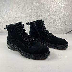 Blondo Dean‎ Waterproof Boots Lace Up Black Suede Size 10.5 NWOB 7150